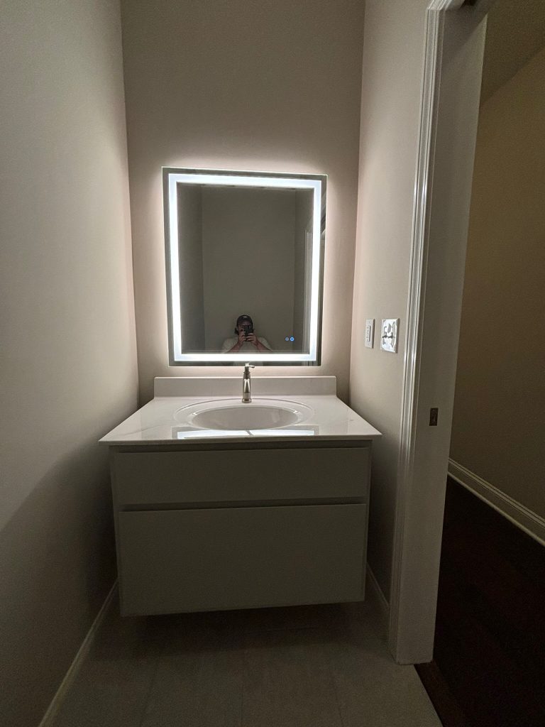 Bathroom vanity installation by GVL Handyman